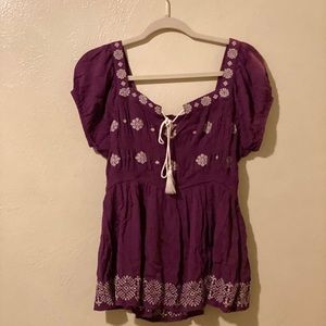 Tie-up blouse